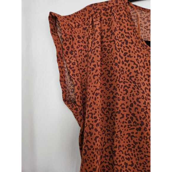 Hippie Rose Leopard Print Blouse NWT - Picture 2 of 7